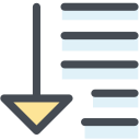 Align,Arrow,Center alignment,Down,General,Office,Text alignment